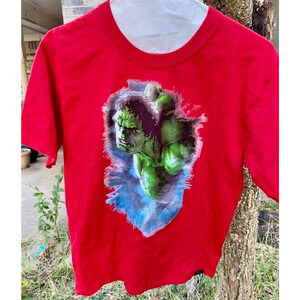 Marvel Avengers Station Hulk Red Graphic Youth XL T-Shirt